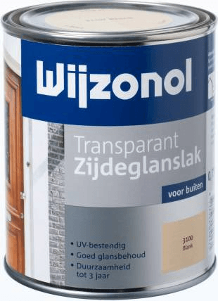 wijzonol transparant zijdeglans 3155 whitewash 750 ml