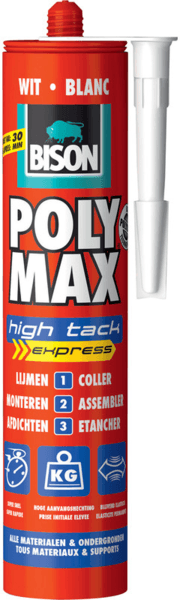 bison poly max high tack express transparant tube 115 gram