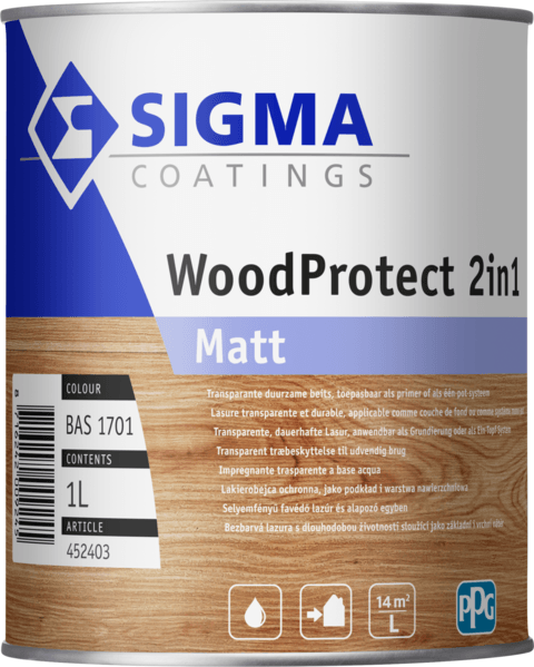 sigma woodprotect 2in1 matt kleurloos 2.5 ltr