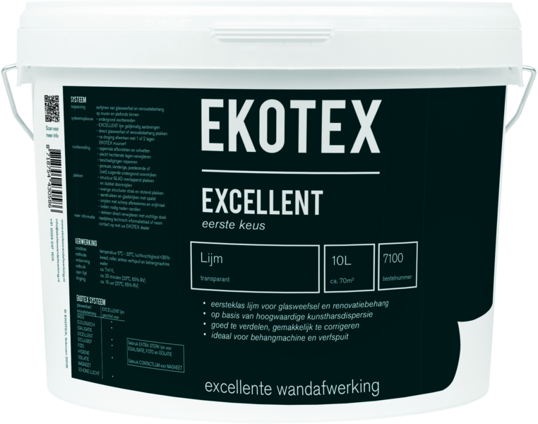 ekotex lijm excellent transparant 7100 10 ltr