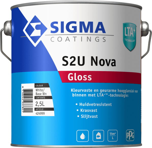sigma s2u nova gloss kleur 2.5 ltr